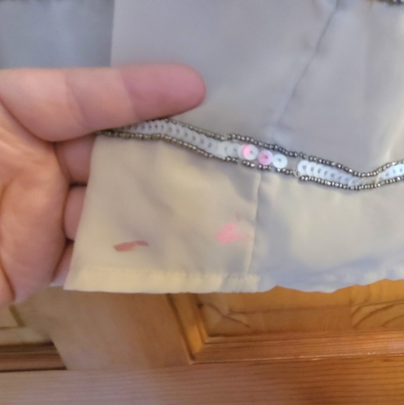 BOGO Lane Bryant Short Sleeve Sheer Beaded & Sequin Striped Top size 14/16 - Picture 9 of 9